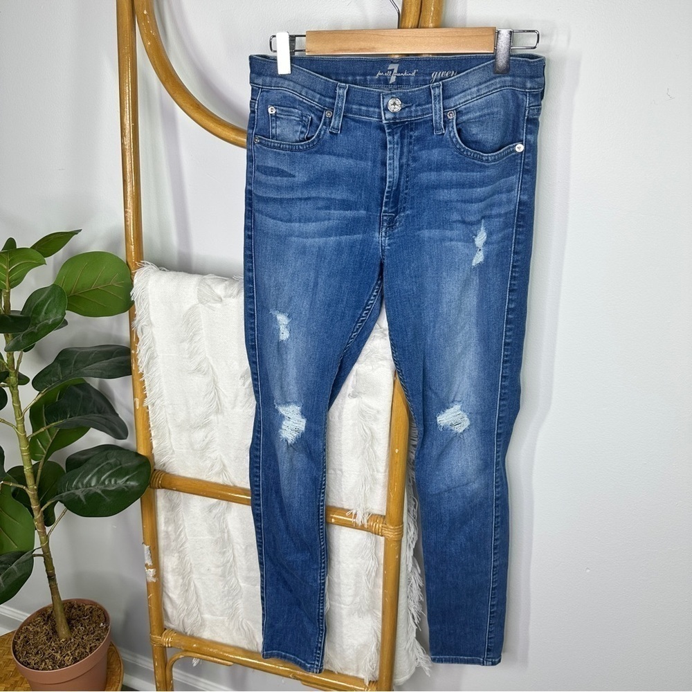 7 For All Mankind Gwen Distressed Jeans sz 28
